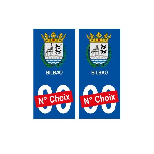 Bilbao ville sticker numéro au choix autocollant blason Espagne city