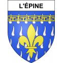 Pegatinas escudo de armas de L'Épine adhesivo de la etiqueta engomada