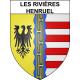 Les Rivières-Henruel 51 ville sticker blason écusson autocollant adhésif
