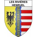 Les Rivières-Henruel 51 ville sticker blason écusson autocollant adhésif