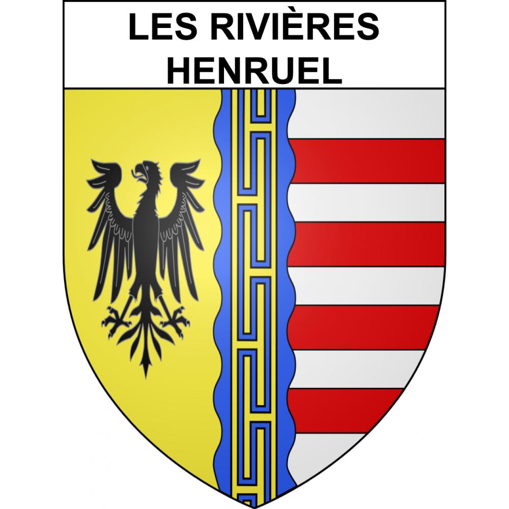 Les Rivières-Henruel 51 ville sticker blason écusson autocollant adhésif