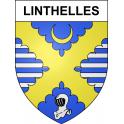 Pegatinas escudo de armas de Linthelles adhesivo de la etiqueta engomada