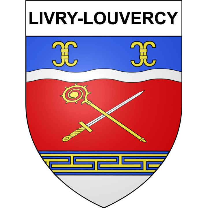 Stickers coat of arms Livry-Louvercy adhesive sticker