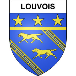Stickers coat of arms Louvois adhesive sticker