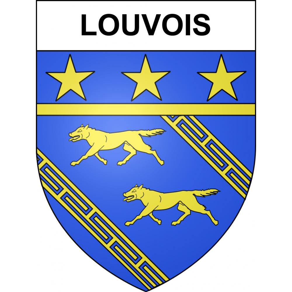 Louvois 51 ville sticker blason écusson autocollant adhésif