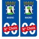 Barcelone ville sticker numéro au choix autocollant blason Espagne city