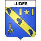 Ludes 51 ville sticker blason écusson autocollant adhésif