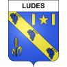 Ludes 51 ville sticker blason écusson autocollant adhésif