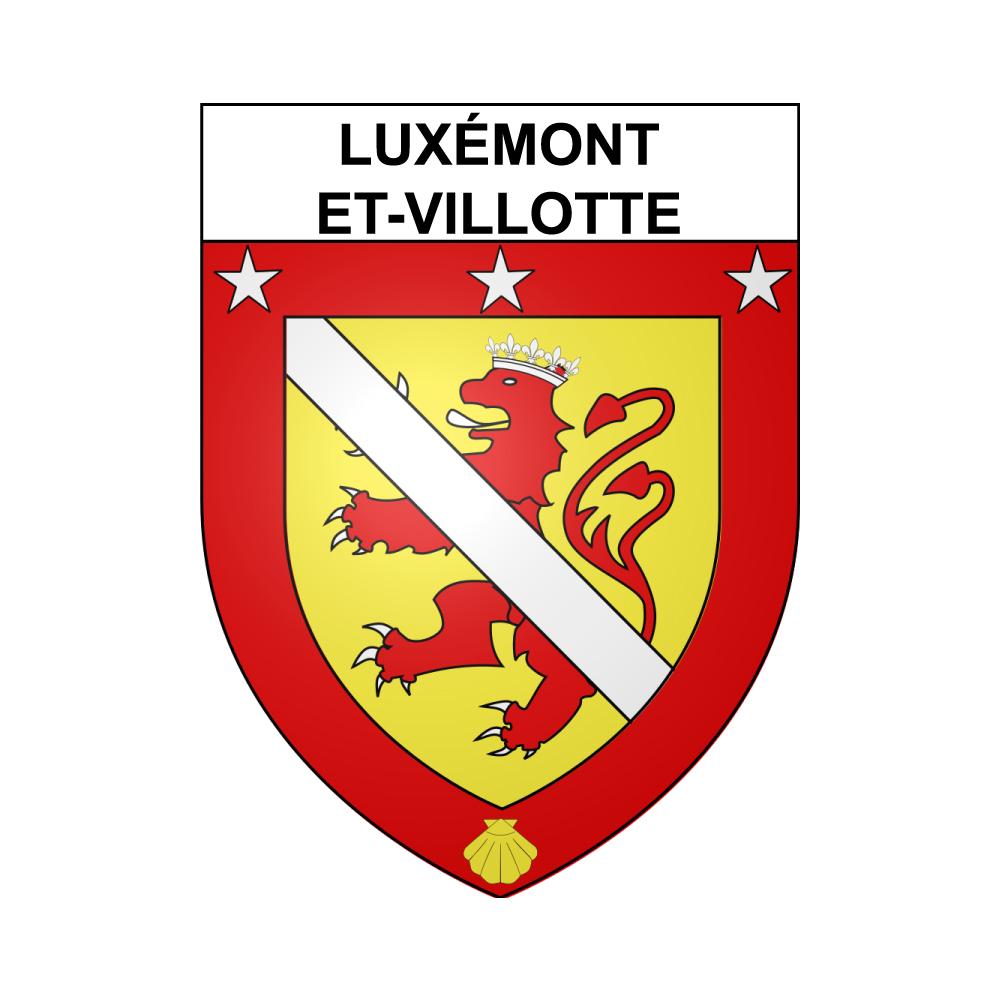 Luxémont-et-Villotte 51 ville sticker blason écusson autocollant adhésif