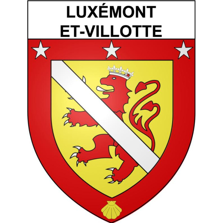 Pegatinas escudo de armas de Luxémont-et-Villotte adhesivo de la etiqueta engomada