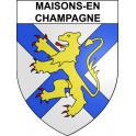 Maisons-en-Champagne 51 ville sticker blason écusson autocollant adhésif