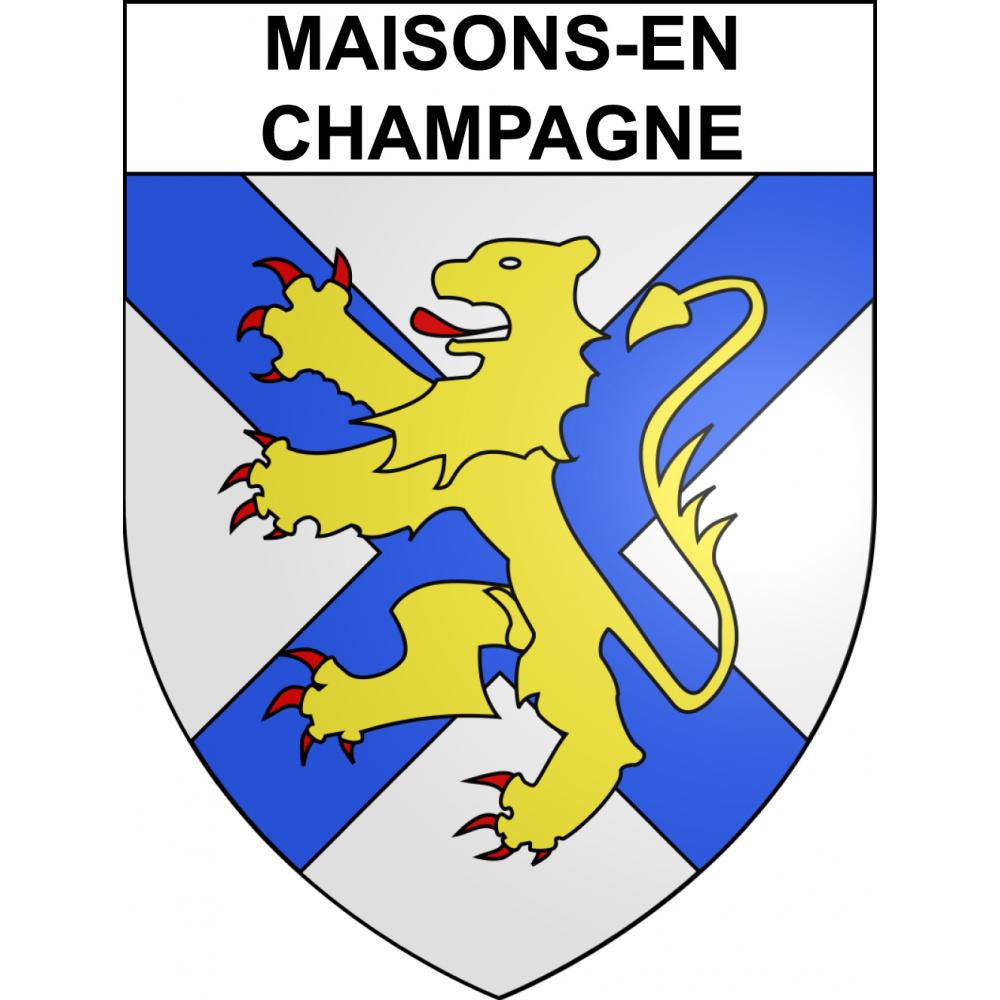 Pegatinas escudo de armas de Maisons-en-Champagne adhesivo de la etiqueta engomada