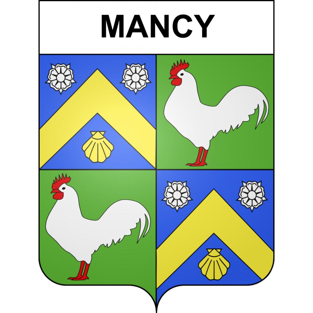 Pegatinas escudo de armas de Mancy adhesivo de la etiqueta engomada