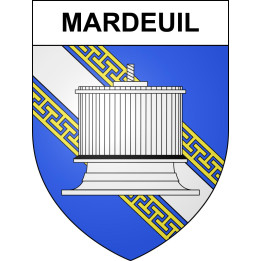Pegatinas escudo de armas de Mardeuil adhesivo de la etiqueta engomada