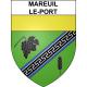 Pegatinas escudo de armas de Mareuil-le-Port adhesivo de la etiqueta engomada