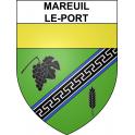 Pegatinas escudo de armas de Mareuil-le-Port adhesivo de la etiqueta engomada
