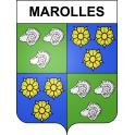 Marolles 51 ville sticker blason écusson autocollant adhésif