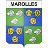 Marolles 51 ville sticker blason écusson autocollant adhésif