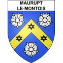 Pegatinas escudo de armas de Maurupt-le-Montois adhesivo de la etiqueta engomada
