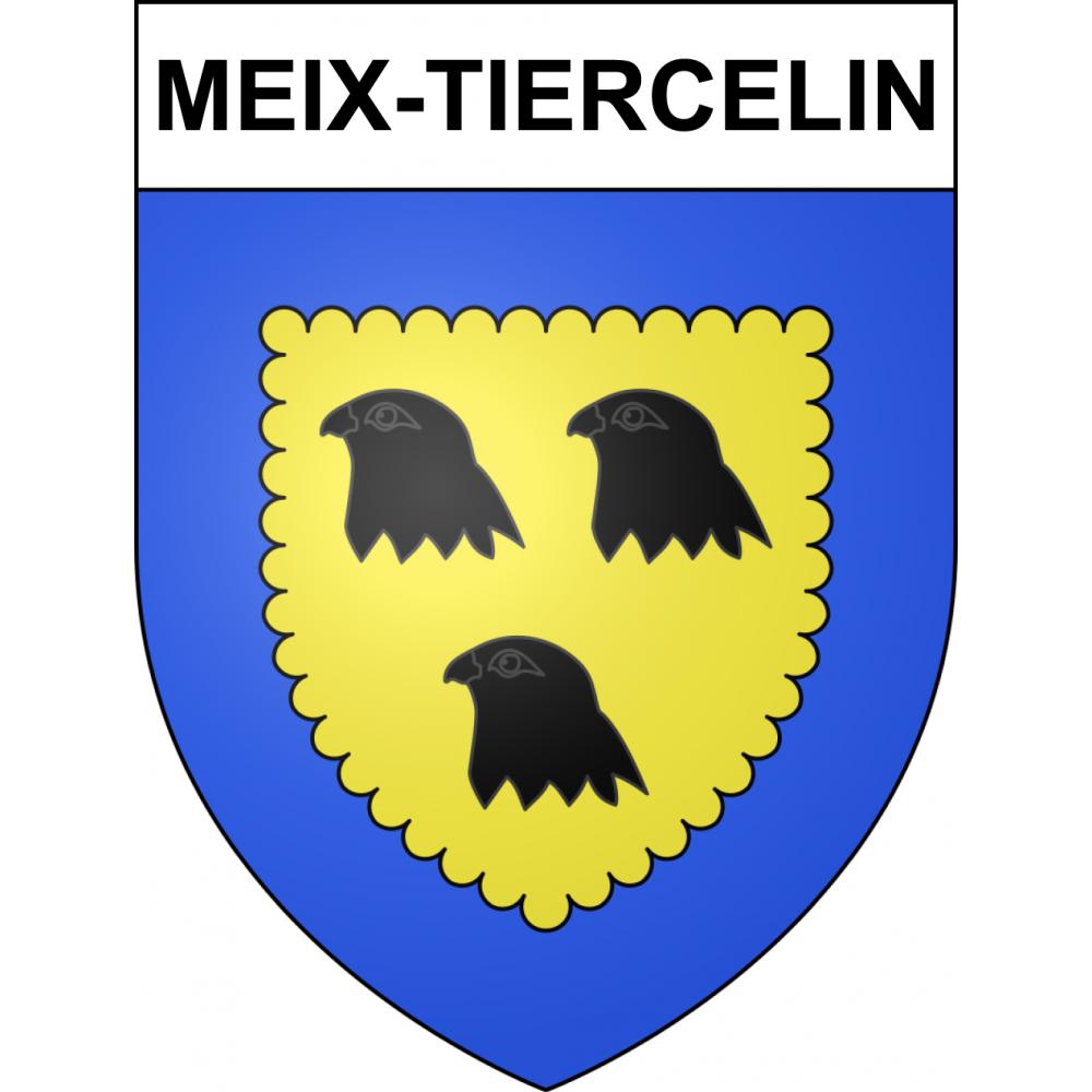 Pegatinas escudo de armas de Meix-Tiercelin adhesivo de la etiqueta engomada