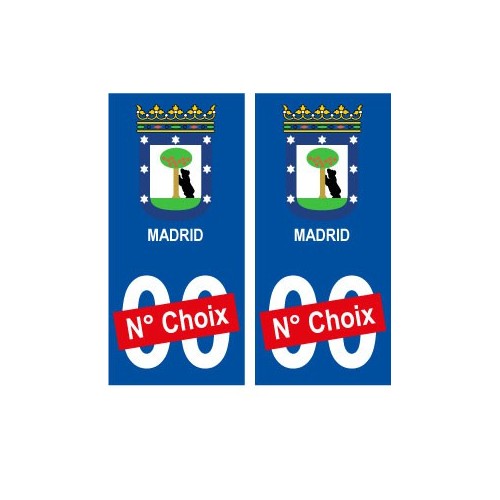 Barcelone ville sticker numéro au choix autocollant blason Espagne city