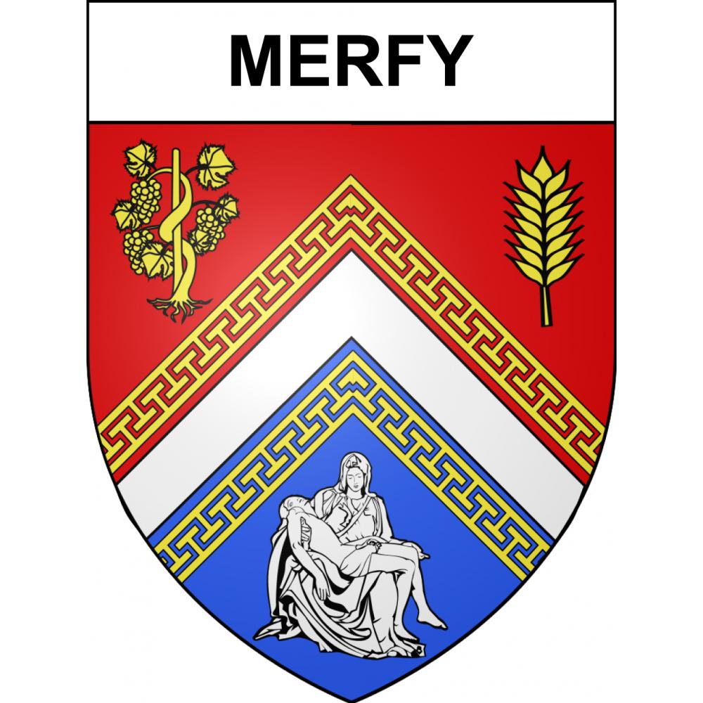 Pegatinas escudo de armas de Merfy adhesivo de la etiqueta engomada