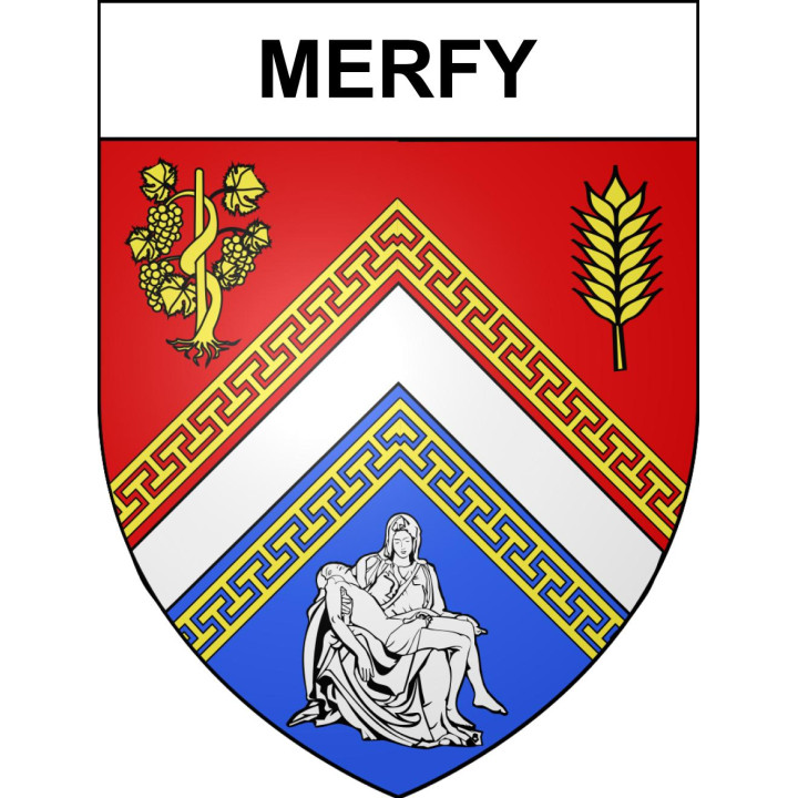 Merfy Sticker wappen, gelsenkirchen, augsburg, klebender aufkleber