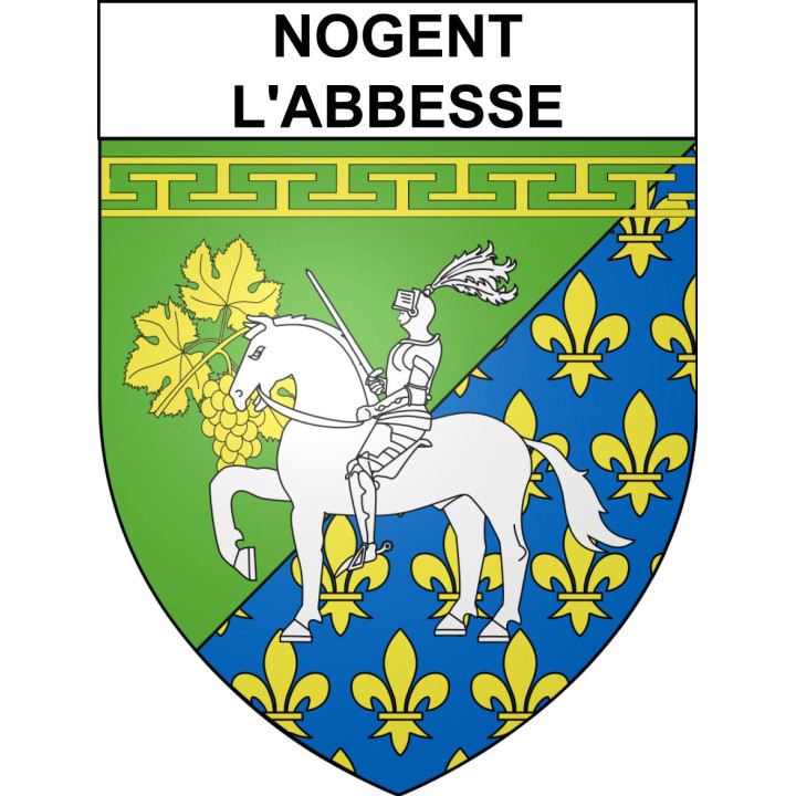 Nogent-l'Abbesse 51 ville sticker blason écusson autocollant adhésif