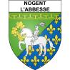 Adesivi stemma Nogent-l'Abbesse adesivo