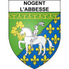 Pegatinas escudo de armas de Nogent-l'Abbesse adhesivo de la etiqueta engomada