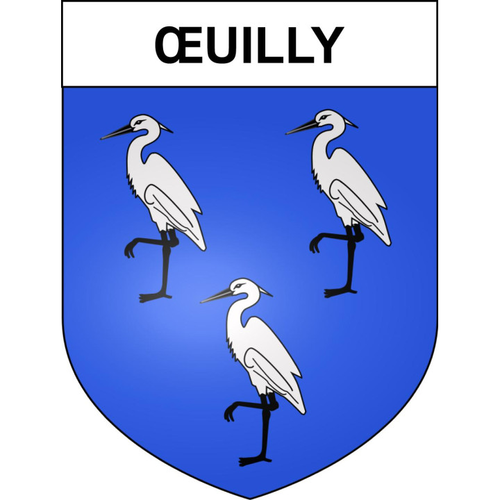 Stickers coat of arms Œuilly adhesive sticker
