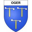 Pegatinas escudo de armas de Oger adhesivo de la etiqueta engomada