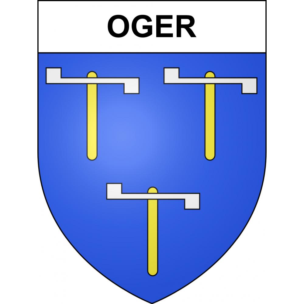 Pegatinas escudo de armas de Oger adhesivo de la etiqueta engomada