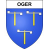 Pegatinas escudo de armas de Oger adhesivo de la etiqueta engomada