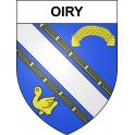 Pegatinas escudo de armas de Oiry adhesivo de la etiqueta engomada