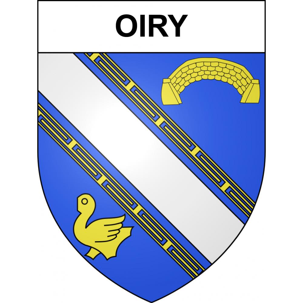 Pegatinas escudo de armas de Oiry adhesivo de la etiqueta engomada