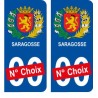 Madrid ville sticker numéro au choix autocollant blason Espagne city