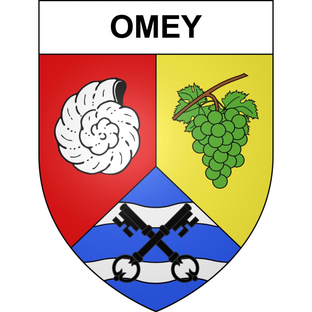 Pegatinas escudo de armas de Omey adhesivo de la etiqueta engomada