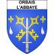 Pegatinas escudo de armas de Orbais-l'Abbaye adhesivo de la etiqueta engomada