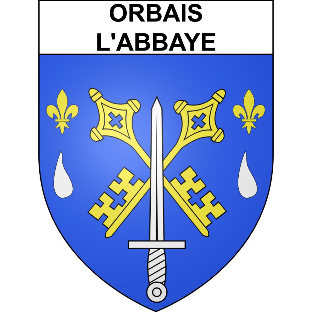 Orbais-l'Abbaye 51 ville sticker blason écusson autocollant adhésif