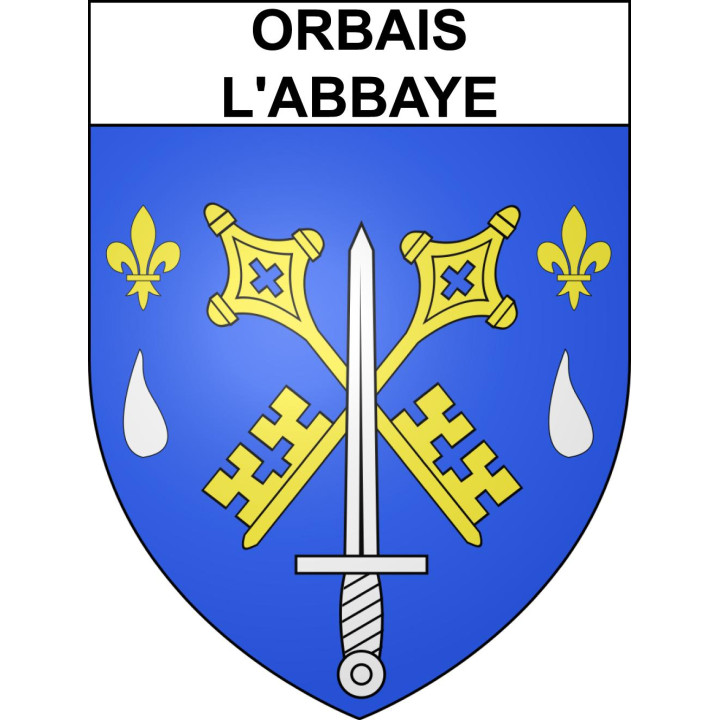 Orbais-l'Abbaye 51 ville sticker blason écusson autocollant adhésif