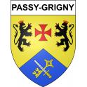 Pegatinas escudo de armas de Passy-Grigny adhesivo de la etiqueta engomada