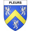 Pegatinas escudo de armas de Pleurs adhesivo de la etiqueta engomada