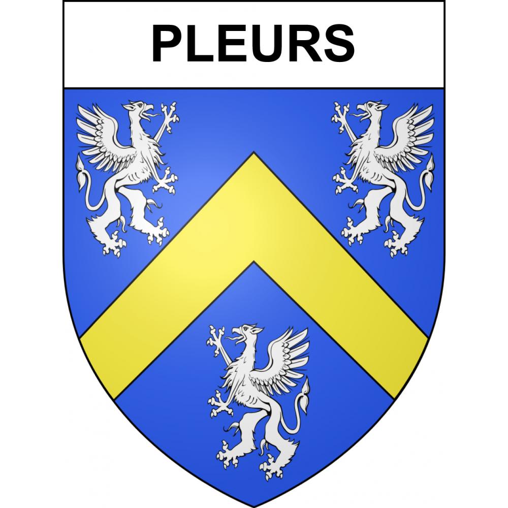 Pleurs 51 ville sticker blason écusson autocollant adhésif
