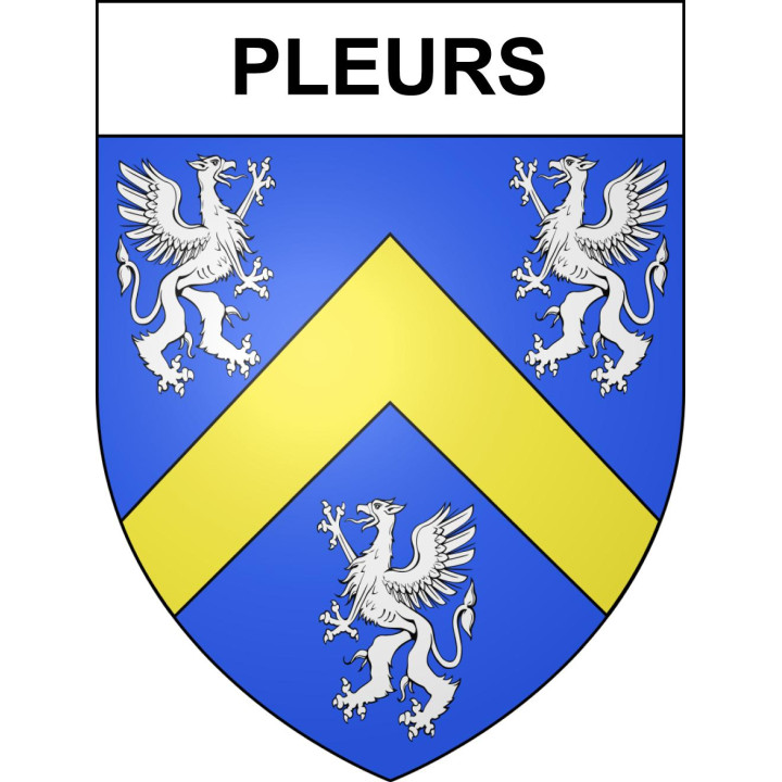Pegatinas escudo de armas de Pleurs adhesivo de la etiqueta engomada