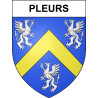 Pegatinas escudo de armas de Pleurs adhesivo de la etiqueta engomada