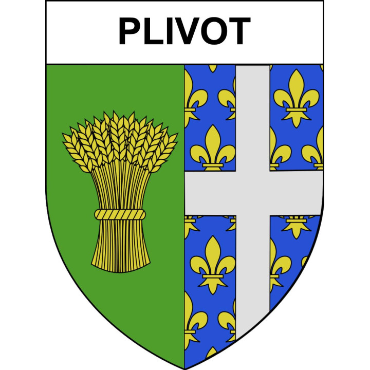 Pegatinas escudo de armas de Plivot adhesivo de la etiqueta engomada