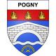 Pegatinas escudo de armas de Pogny adhesivo de la etiqueta engomada