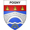 Pegatinas escudo de armas de Pogny adhesivo de la etiqueta engomada