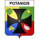 Pegatinas escudo de armas de Potangis adhesivo de la etiqueta engomada